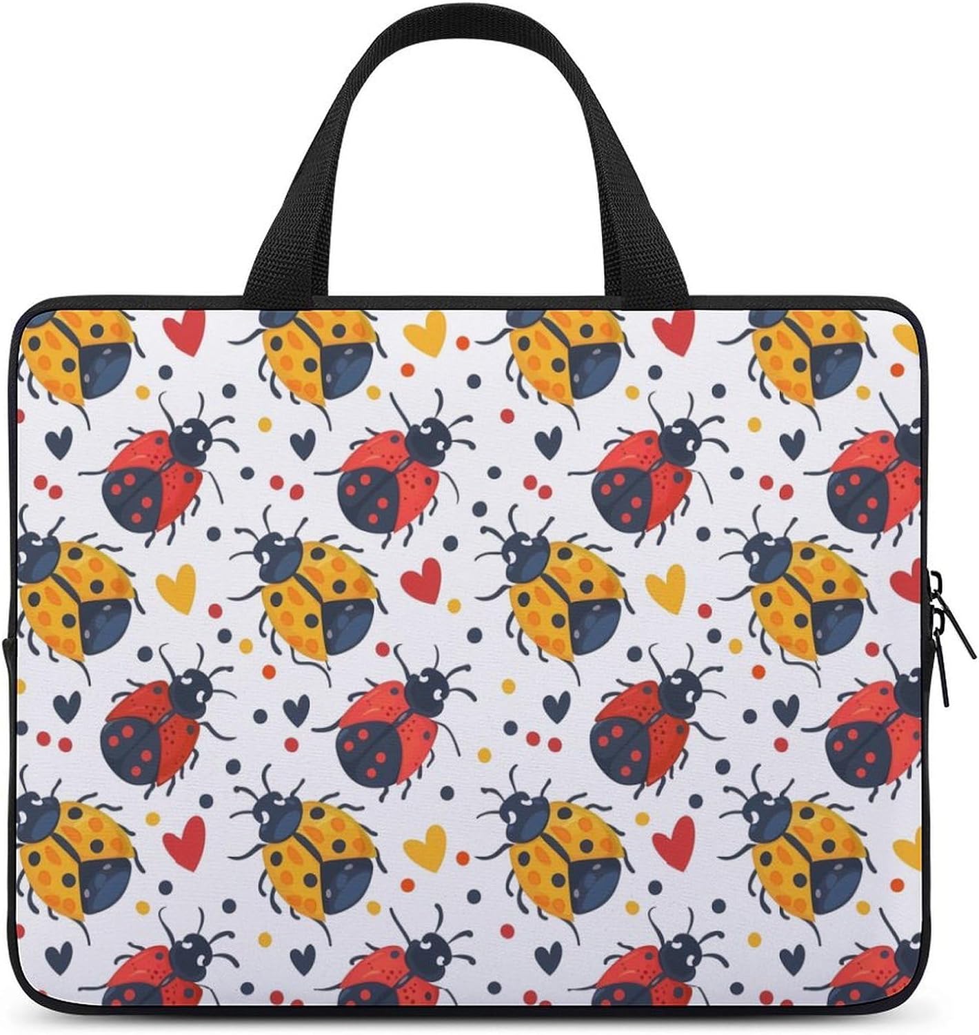 Colorful Ladybug Laptop Bag Print Computer Sleeve Case Protector Briefcase Totes for Women Men