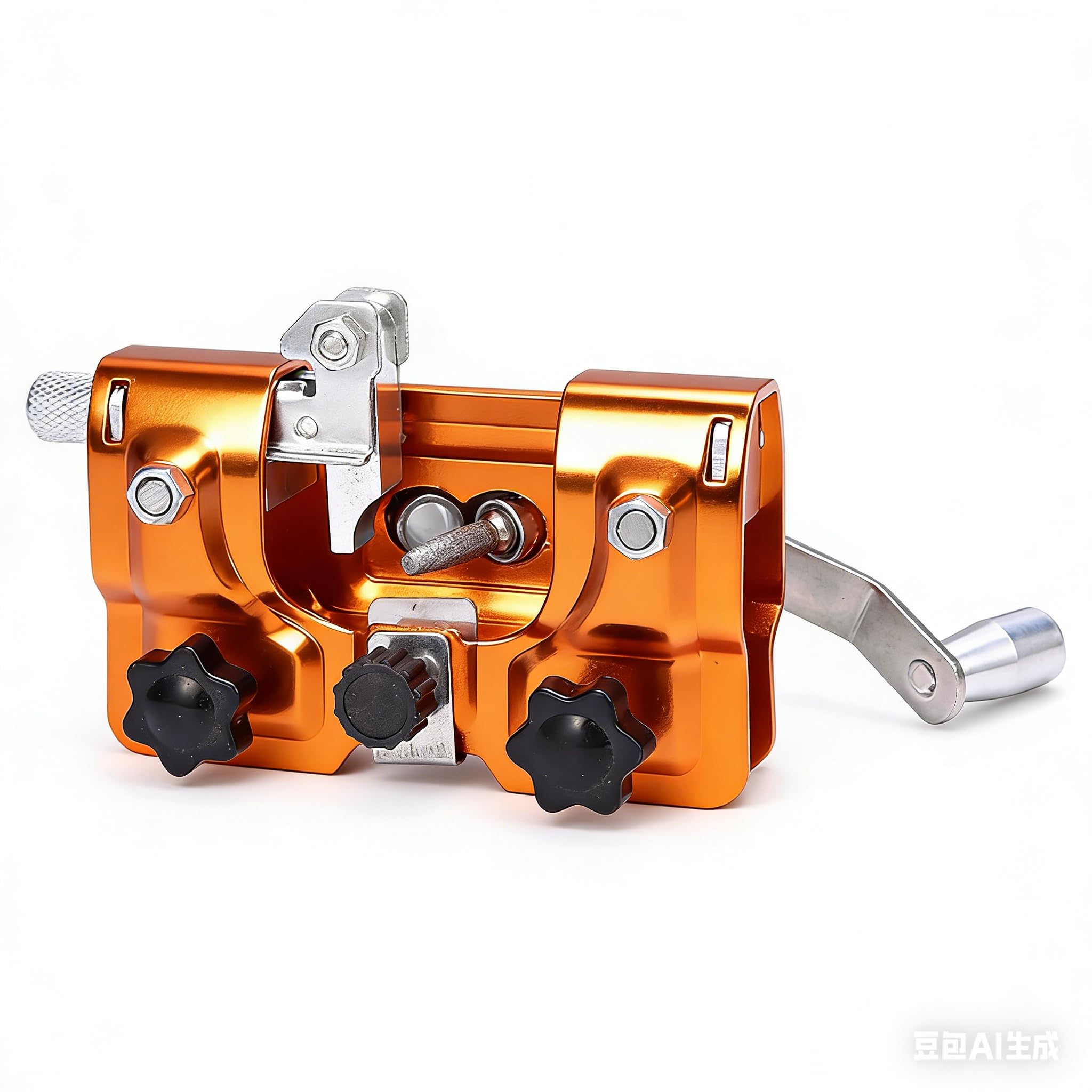 Affilatrice per motosega, strumento per affilare motosega, kit di affilatura per motosega a manovella con punta in acciaio al tungsteno ultra affilata, guanti, borsa e spazzola, affilatrice