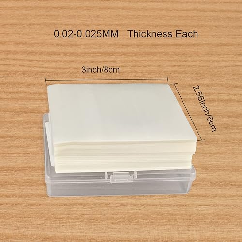 Miniatura 4 de 1000 hojas de papel de arroz comestible para hacer dulces y chocolate, papel de arroz glutinoso, 2.36 x 3.15 pulgadas (2.4 x 3.1 in)