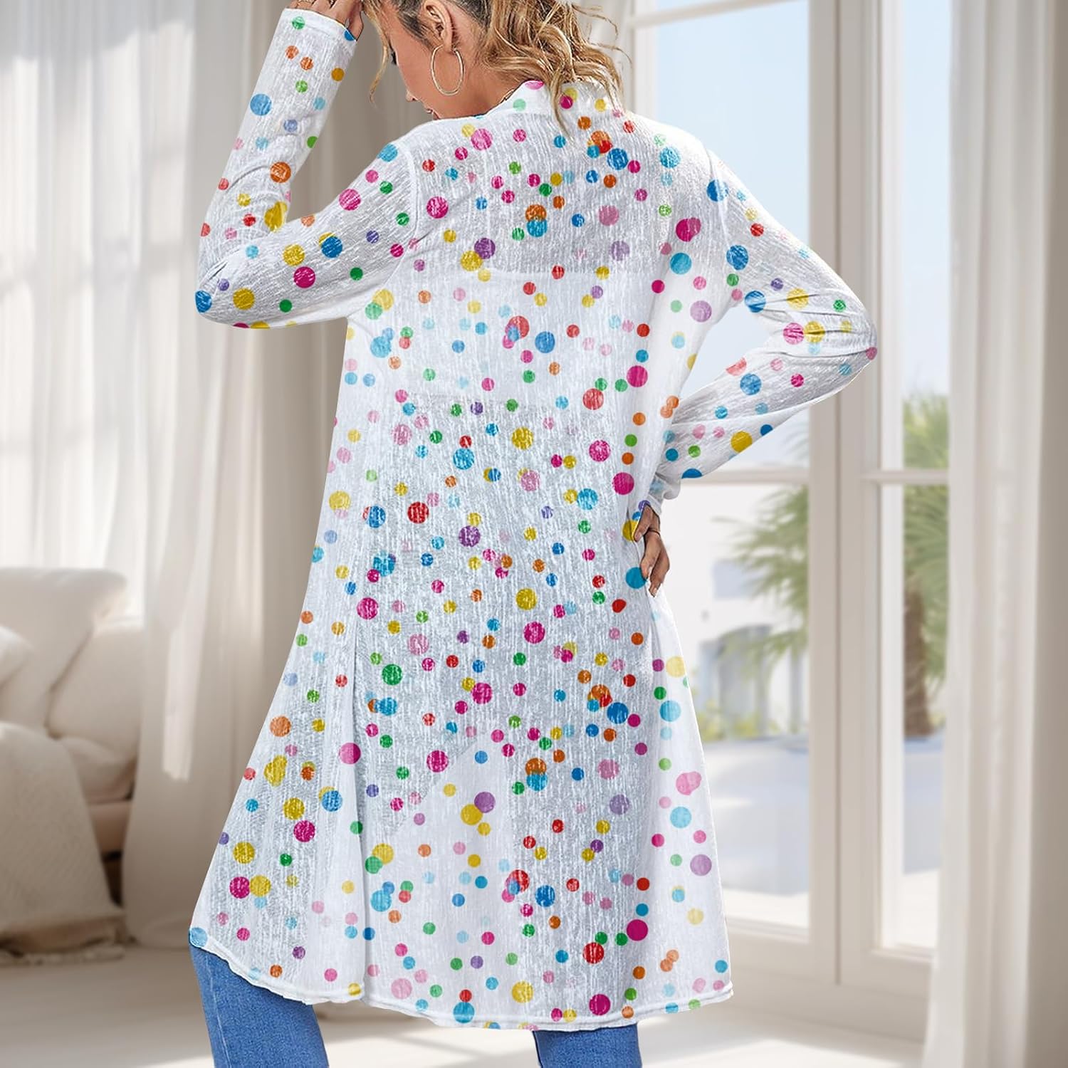 Open Front Cardigan For Women Boho Vintage Soft Long Beach Cover Ups For Women Trendy Lightweight Summer Wear