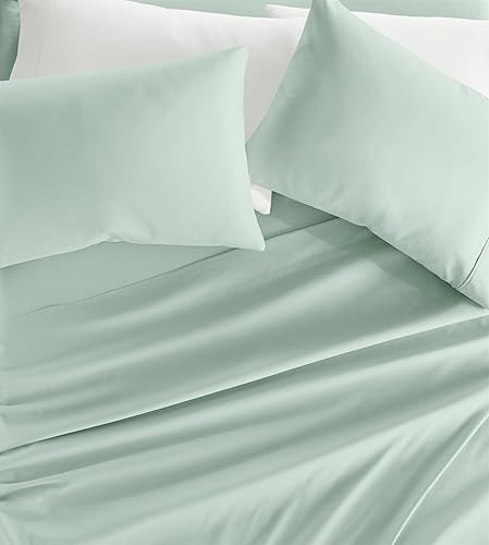 Vista 51 de Linen Market Juego de sábanas tamaño matrimonial de microfibra cepillada, 4 piezas, certificado Oeko-TEX, ultra suaves y sin arrugas, sábanas