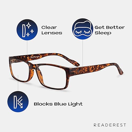 Miniatura 2 de Readerest - Lentes para lectura con bloqueo de luz azul, bisagras de resorte, protección UV