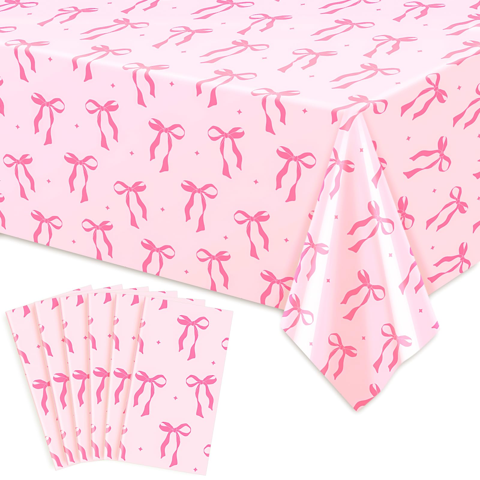 Nappe rectangulaire jetable grand format 137,2x274,3 cm imperméable lot de 6