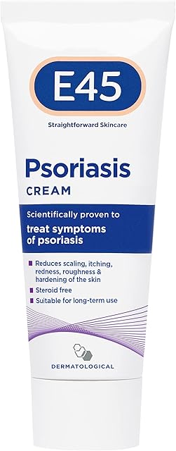 E45 Psoriasis Cream 50 ml  Treatment for Psoriasis Symptoms  Psoriasis Cream for Skin to Reduce Scaling, Itching, Redness, Roughness, Dry, Hard Skin  Moisturising E45 Cream  Relieve Irritated Skin