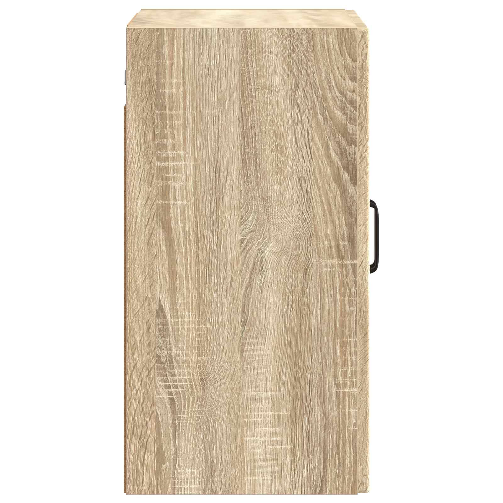 Wandschrank Sonoma-Eiche Holzwerkstoff 59 x 31 x 60 cm mit 2 Türen, Regal und Stauraum, vielseitiger Schrank für Wohnzimmer, Büro, Diele, Küche, Schlafzimmer, Flur, Keller