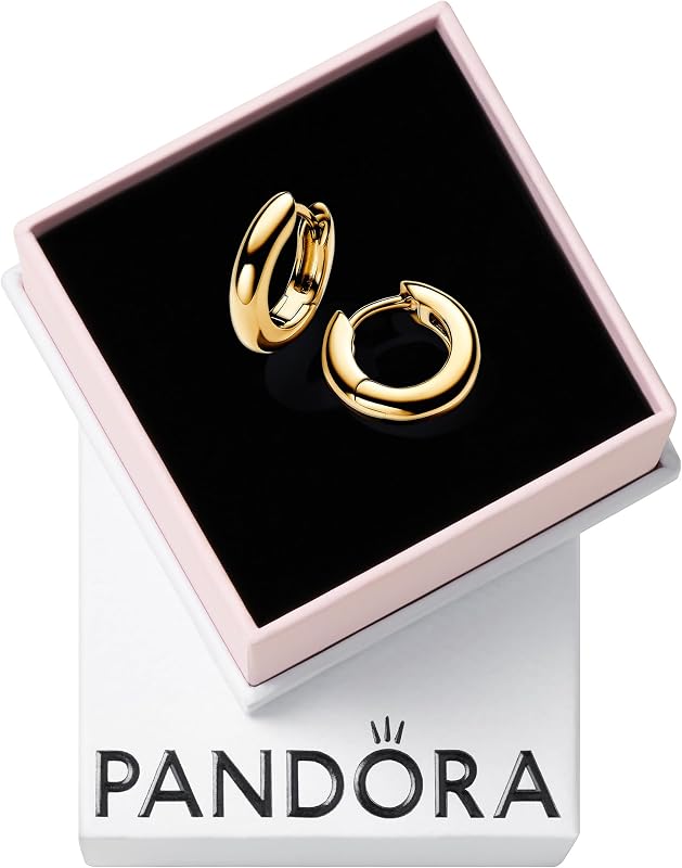 Essence Round Hoop Earrings - 14k Gold-Plated Earrings - Gift for Women - Includes Gift Box