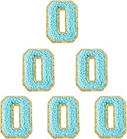 Vista 200 de 6 piezas de parches de letras de chenilla autoadhesivas, parches de letras preppy de 2 pulgadas para bolsos, ropa y sombreros, grandes pegatinas