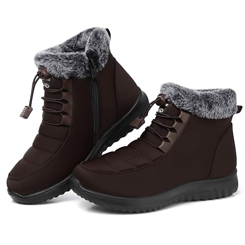 SHIBEVER Winter Boots for Women Snow: Fur