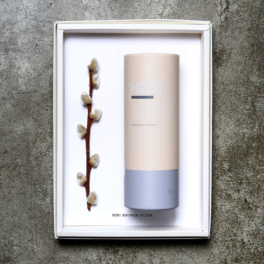 H201 Vitamin C Aroma Fresh Shower Filter, 5.6 oz (Sweet Peach Grapefruit)