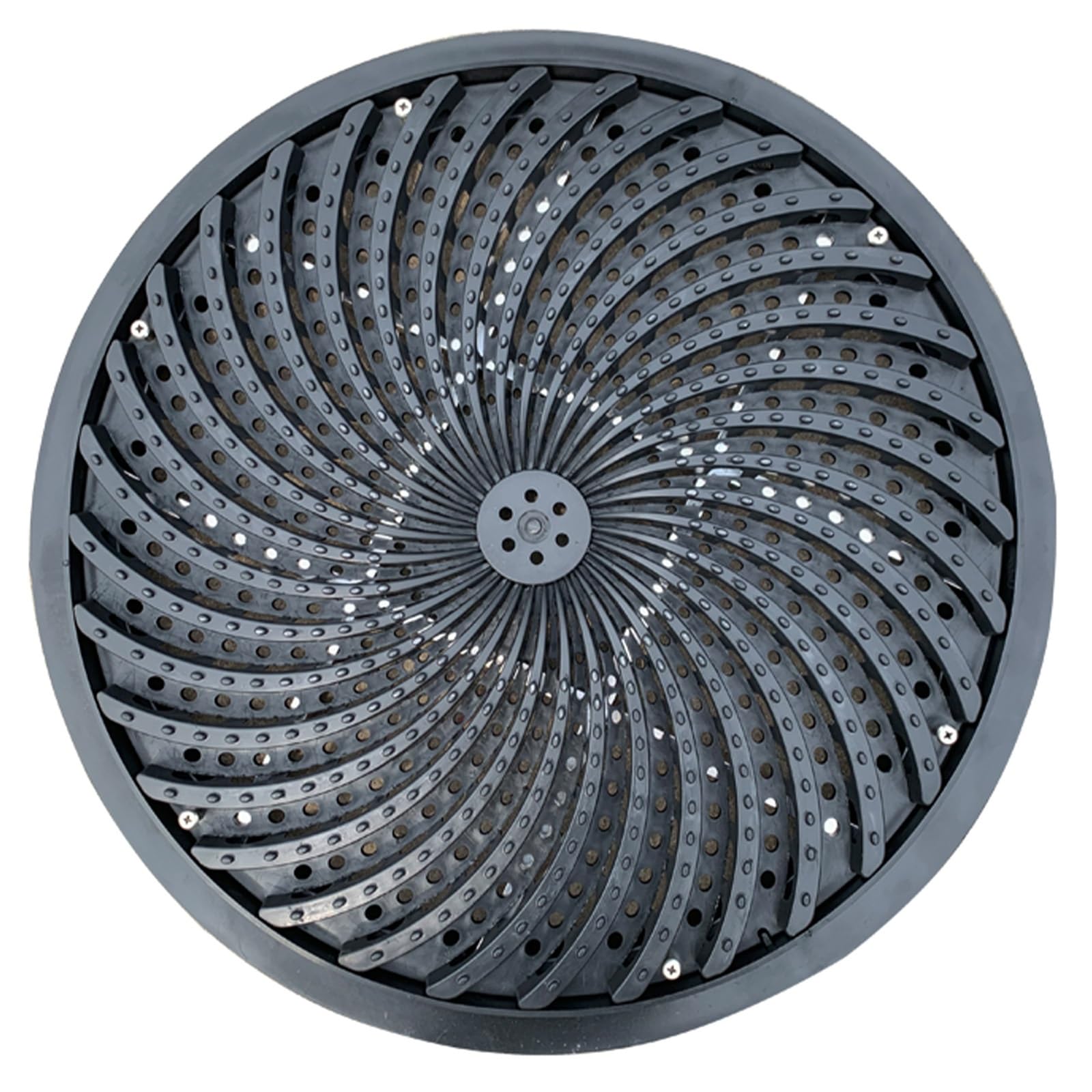 Chiusino Pozzetto Drenaggio per Turbina, Coperchi Pozzetti in Plastica con Staffa in Acciaio Inossidabile, Griglia Scarico per Pozzetto di Troppo Pieno, 67cm