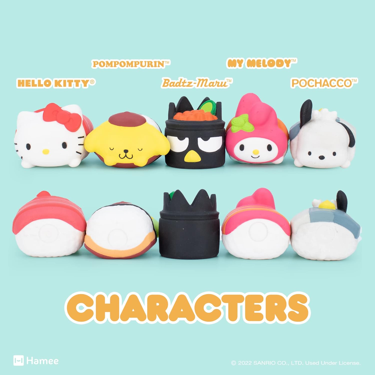 Hamee Sanrio Hello Kitty and Friends Cute Water Filled Surprise Capsule Squishy Toy [Sushi] [Birthday Gift Bag, Party Favor, Gift Basket Filler, Stress Relief Toy] – 1 Pc. (Mystery – Blind Capsule) - Image 7