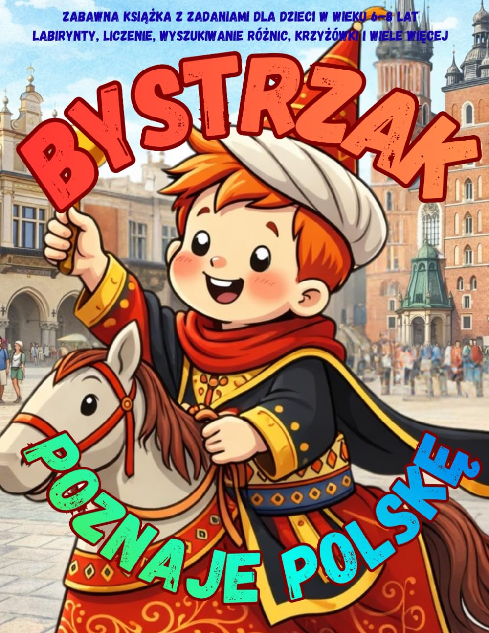 Bystrzak poznaje Polskę: Zabawna książka z zadaniami dla dzieci w wieku 6–8 lat Labirynty, liczenie, wyszukiwanie różnic, krzyżówki i wiele więcej (Przygody Bystrzaka)