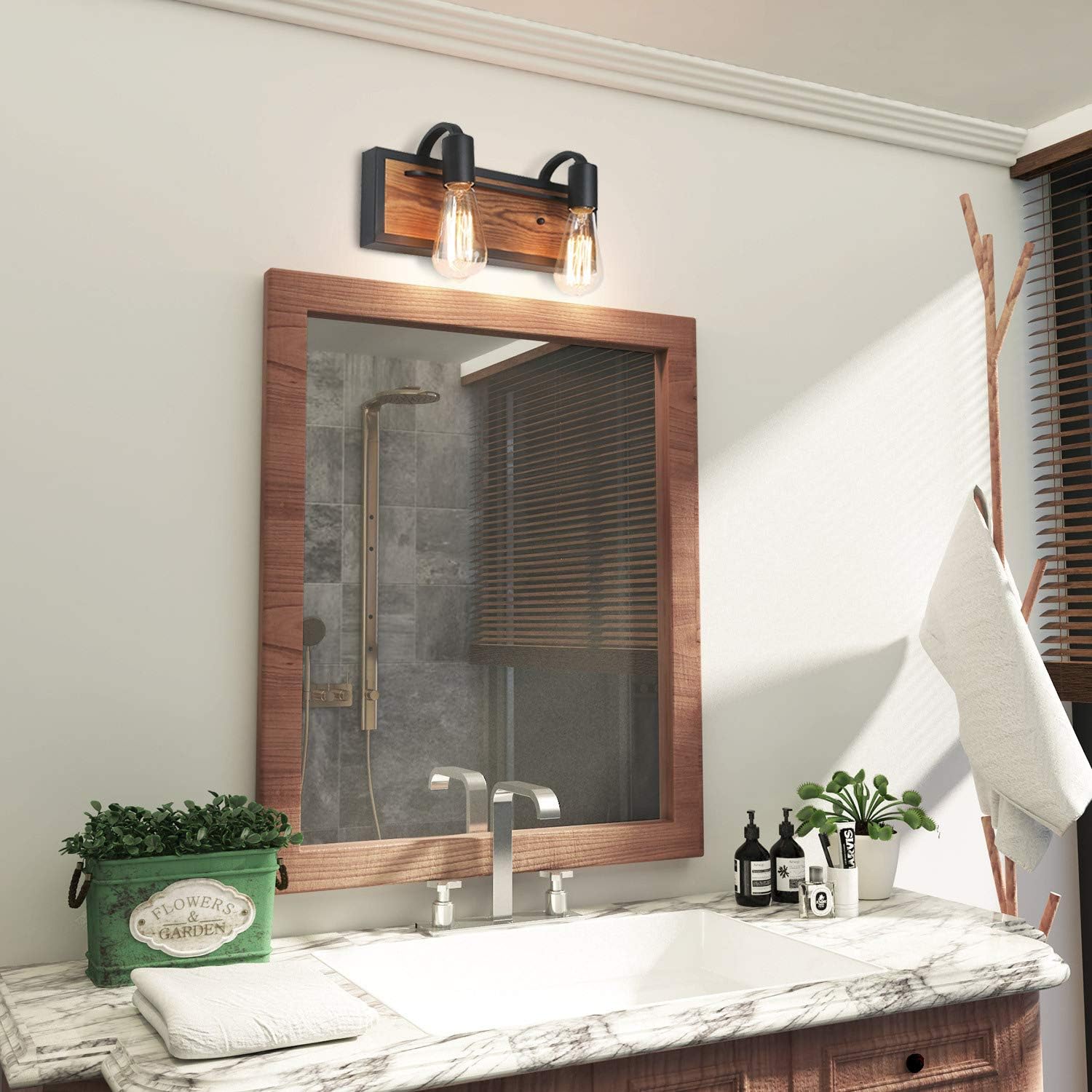 LNC Bathroom Lighting Fixtures Farmhouse Vanity Sconce Rustic Wall Lamp A03439
