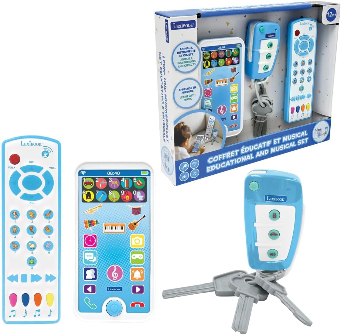 Lexibook : Avis sur le Coffret éducatif musical pour tout-petits avec téléphone, télécommande et porte-clés – Explorez les animaux et instruments de musique ! Lexibook : Avis sur le Coffret éducatif musical pour tout-petits avec téléphone, télécommande et porte-clés – Explorez les animaux et instruments de musique !