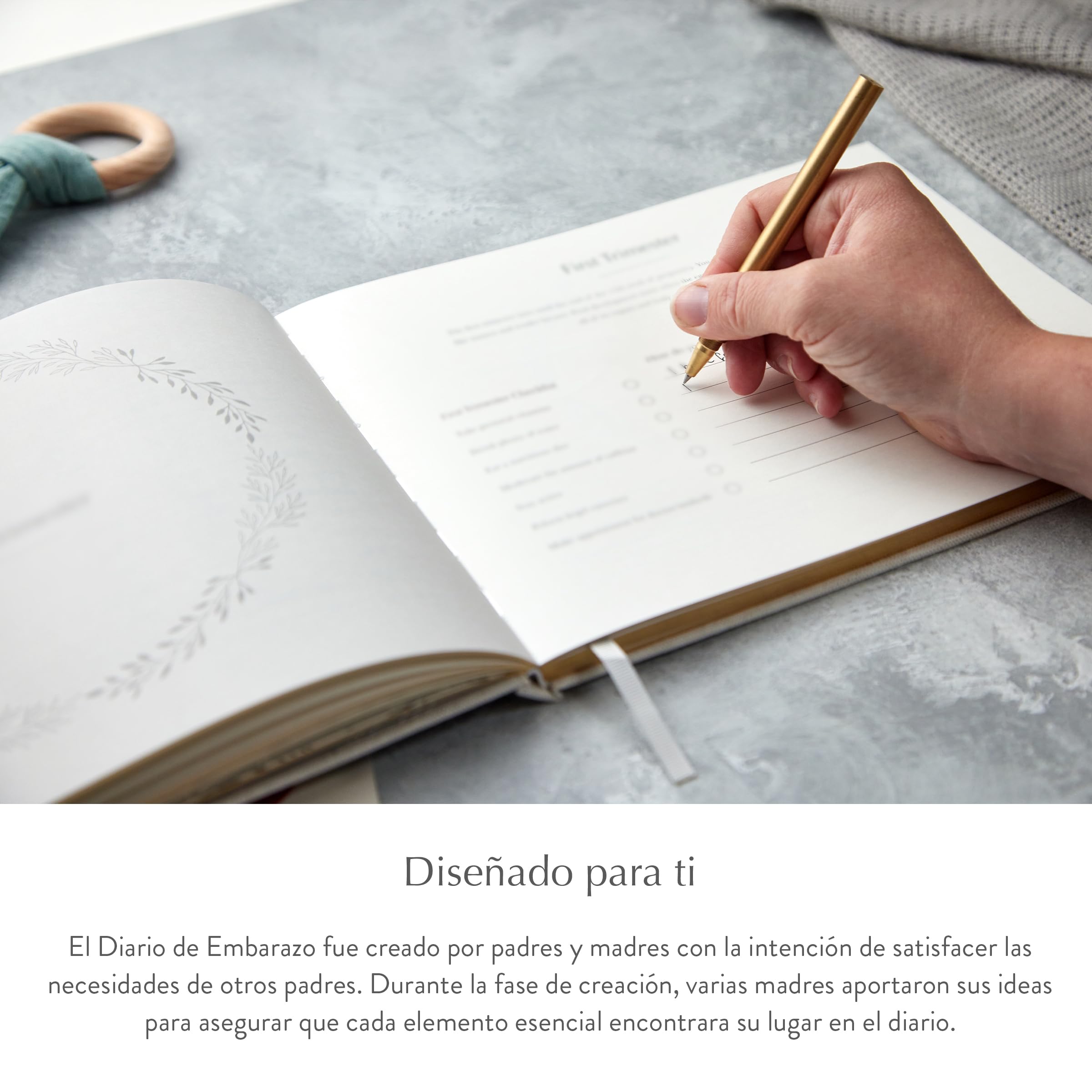 Your Edition - Diario de embarazo - Libro de recuerdos para bebés para futuras mamás - Libro de embarazo de lujo - Planificador de regalo de embarazo para padres primerizos con sección de fotos de