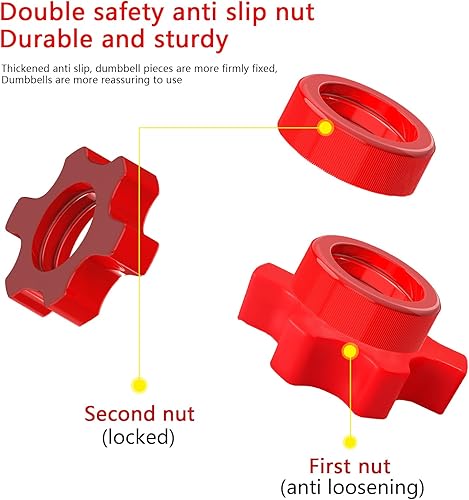 Miniatura 3 de Juego de mancuernas para discos de peso de 1 pulgada de ancho, asas de barra roscadas duraderas, accesorios de levantamiento de pesas ajustables