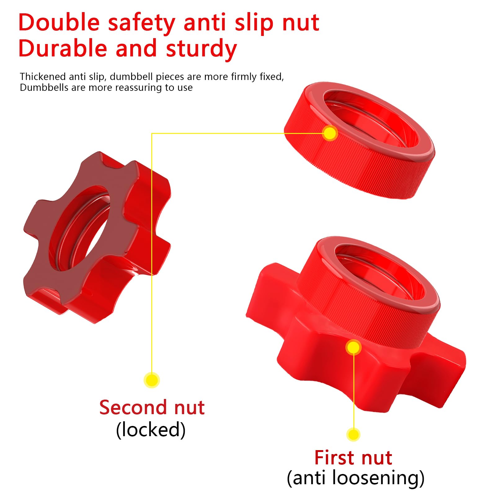 Juego de mancuernas para discos de peso de 1 pulgada de ancho, asas roscadas duraderas, accesorios de levantamiento de pesas ajustables para entrenamiento, deporte, entrenamiento, gimnasio