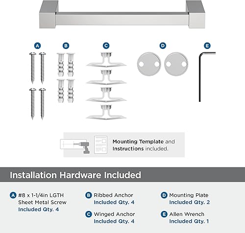 Vista 186 de Amerock BH3608226 Toallero cromado Toallero de 6-1/2 pulgadas (6.496 in) de longitud Monumento Toallero de mano para pared de baño Soporte