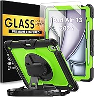 Vista 29 de BLOSOMEET Funda protectora para iPad Pro de 13 pulgadas M4 con protector de pantalla de vidrio templado y soporte para lápiz, funda azul de moda