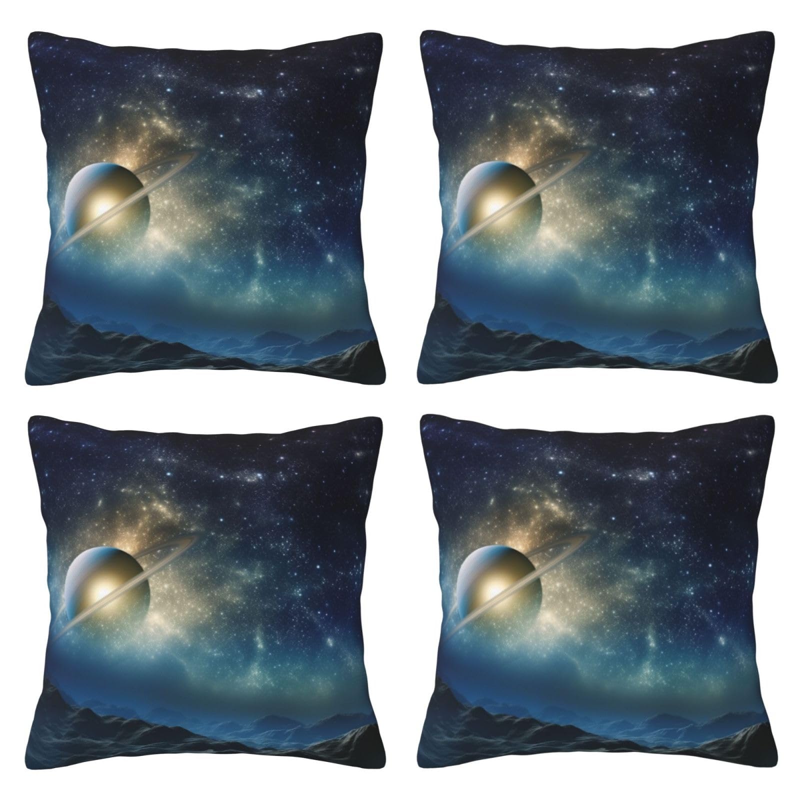 Housse de coussin douce imprimé galaxie BAFAFA avec fermeture éclair invisible