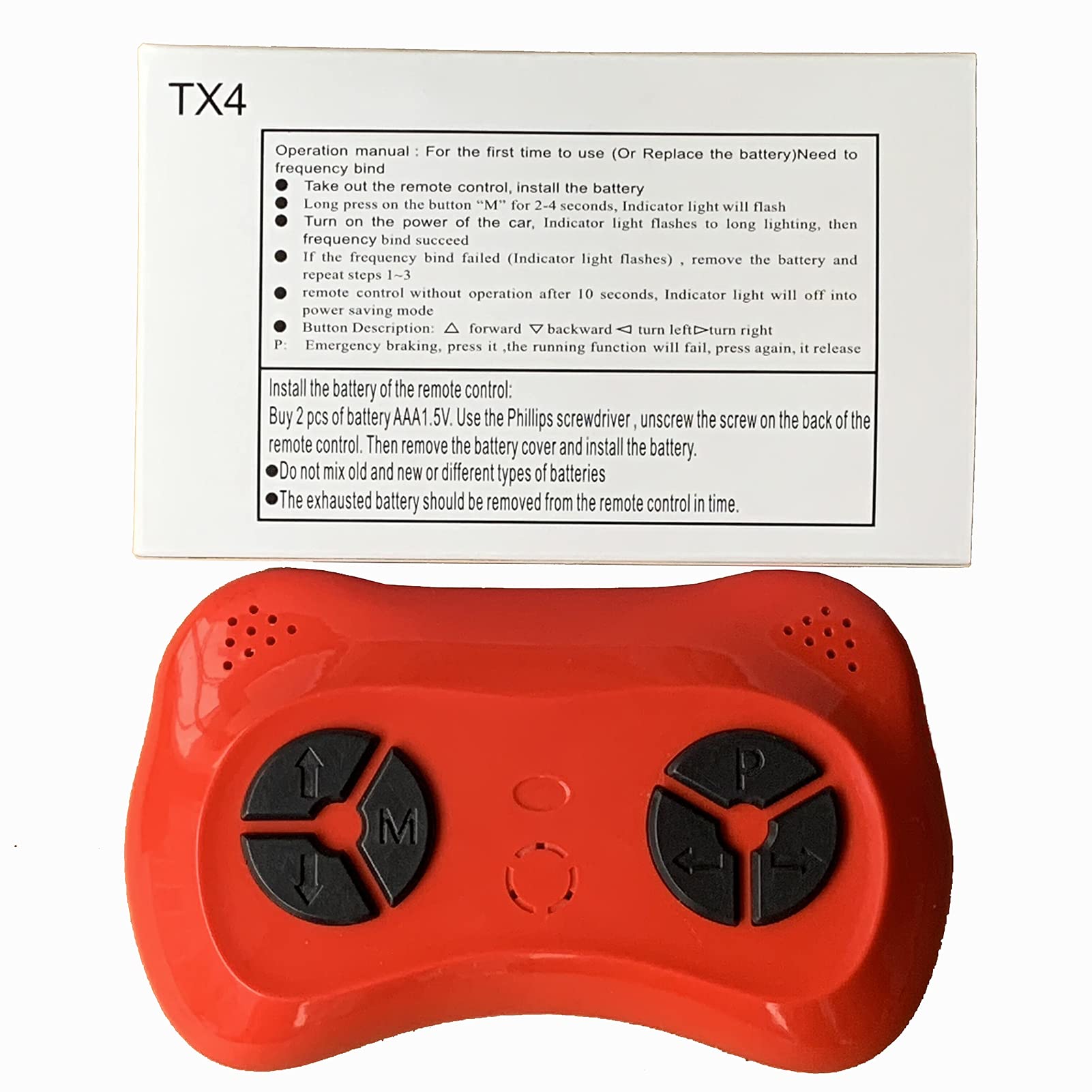 weelye TX4 Kids Powered Ride on car 2.4G Bluetooth Remote Control Accessories for Children Electric Ride On Car Replacement Parts