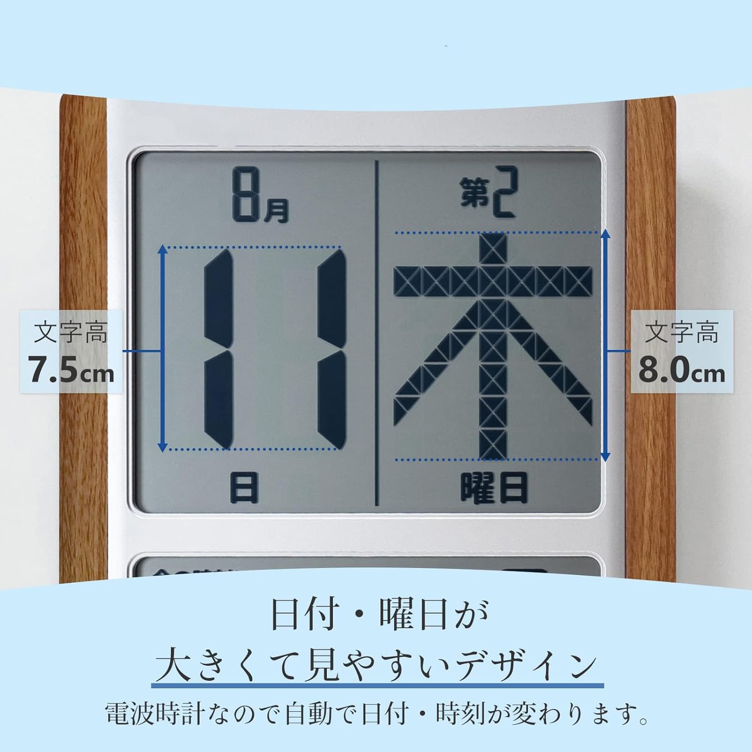 デジタル壁掛け目覚まし時計、リモコン付き、4インチ、6桁Hh: mm: Ss(4inch) PlumRiver ホーム