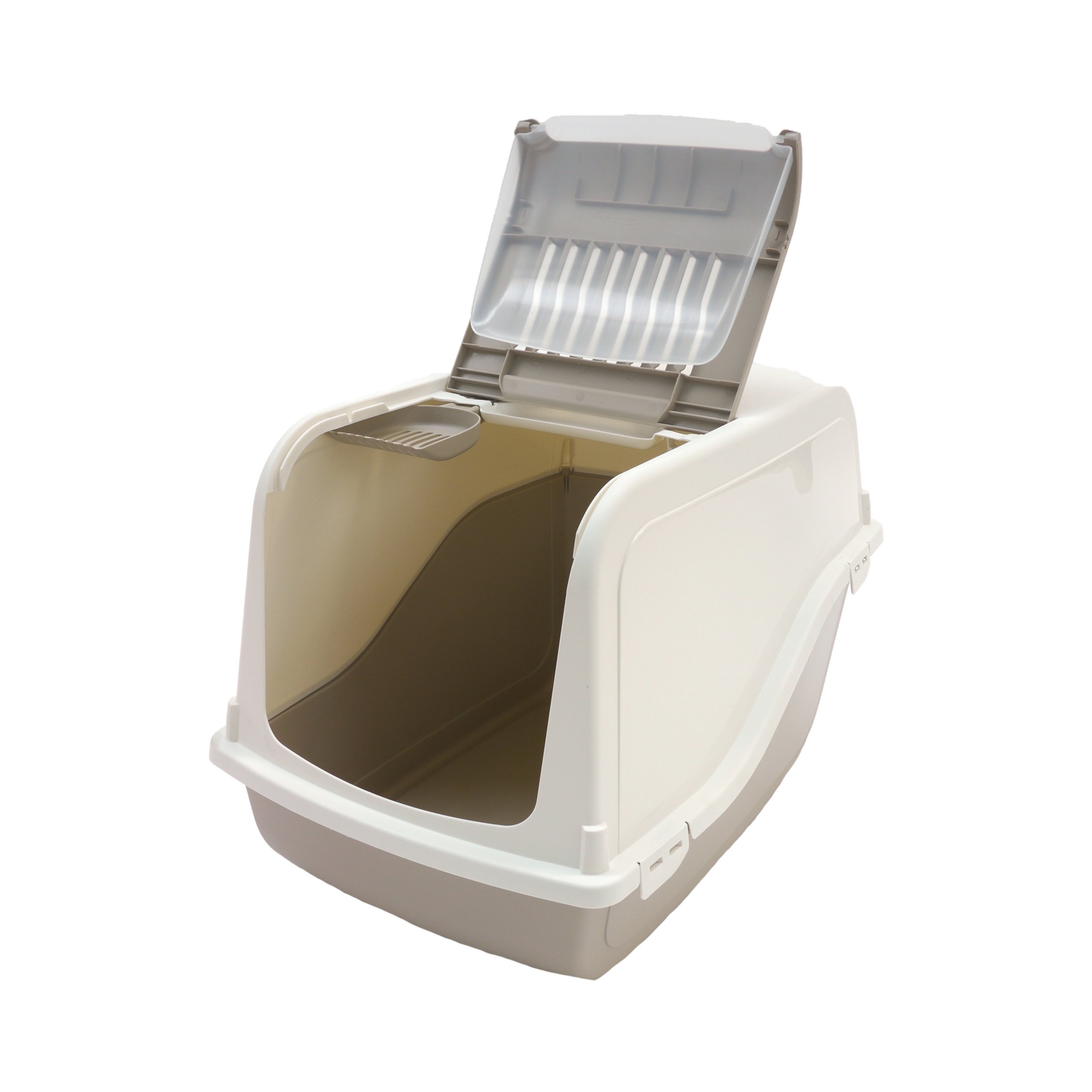 MP Bergamo Maison De Toilette Ariel Top Free + Pelle À Litiere pour Chat Beige Beige