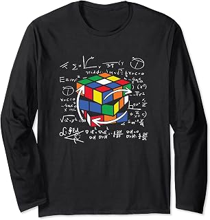 Math Cube Equations - Speed Cubing Math Cuber Puzzle Cube Long Sleeve T-Shirt