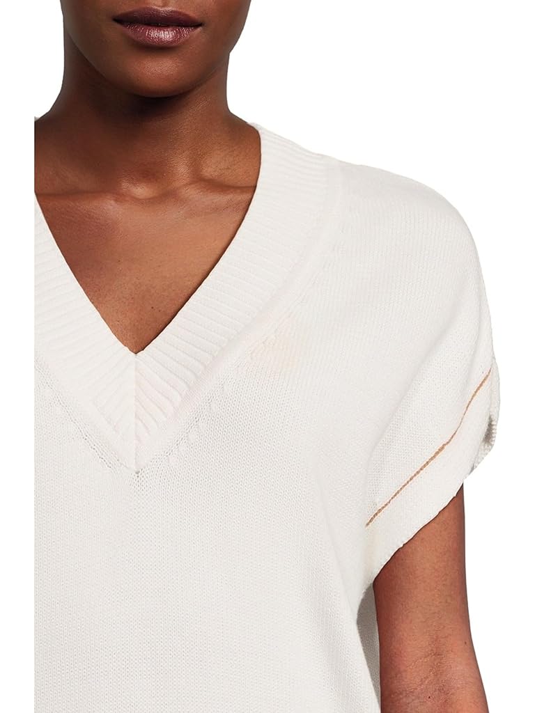 White Lilla P V-neck Wedge Sweater