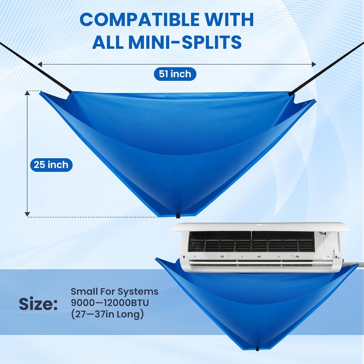 17pcs Mini Split Cleaning Kit, Waterproof AC Storage Bag Air Conditioner Cleaning Cover Kit 2L High Pressure Sprayer, HAVC Cleaning Kit