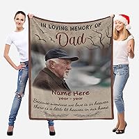 Vista 118 de Custom Memorial Blankets with Photo to Your Loved One's Memory, Memory Lane in Loving Memory Photo Blanket to Remind You of Your Beloved Ones 40x50