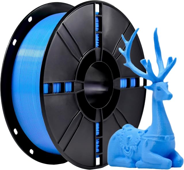 PLA Plus (PLA+) filament 3D 1,75 mm, filament PLA Plus, dokładność pomiaru +/- 0,02 mm, szpula 1 kg (2,2 funta) filament do druku 3D do drukarki 3D, błękitny