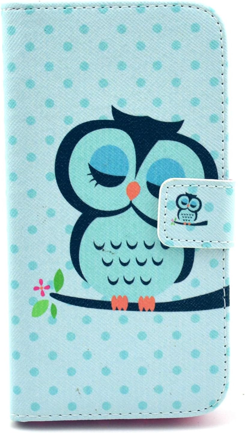 LG G2 Case, Speedtek OWL Pattern Premium PU Leather Wallet Flip Protective Skin Case with Magnetic Closure for LG G2 LG Optimus G2 [At&T, Sprint, T-Mobile] (Built-in Credit Card/ID Card Slot)
