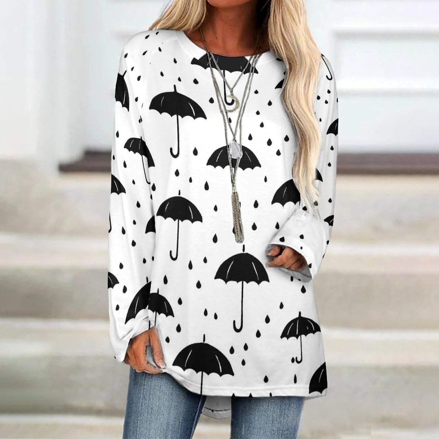 Women's Raglan Long Sleeve T-Shirt Casual Crewneck Blouse, Soft Basic Long Top