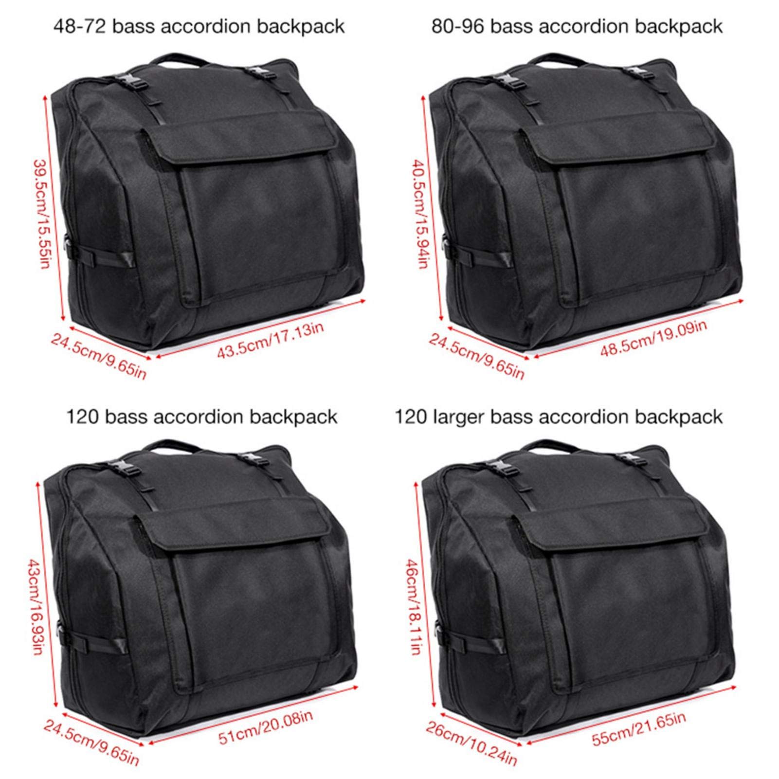 Borsa per fisarmonica - Borsa per organo a bocca con tracolle | Strumento | per il trasporto di strumenti a fisarmonica | Borsa per fisarmonica per musicisti, chitarristi, tecnici del suono