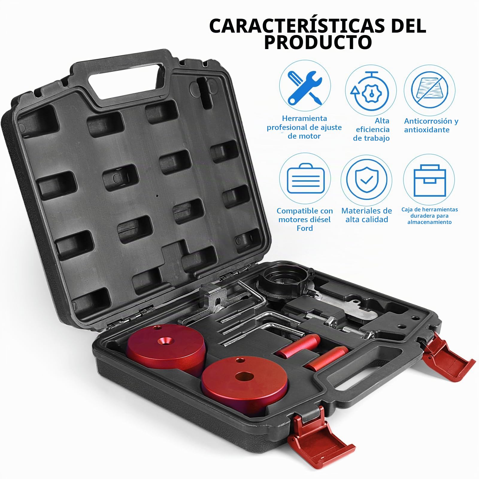 DBREAKS Herramientas de Sincronización del Motor 303-1643, 303-1650, 303-1637 Compatible con Transit Ford 2.0TDCI EcoBlue, Kit de Bloqueo de Alineación del Árbol de Levas del Motor
