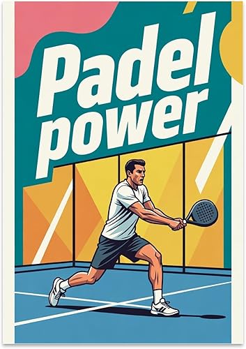 Padel Player - Póster decorativo para pared, diseño Padel Power, 13 x 19, estilo deportivo y moderno