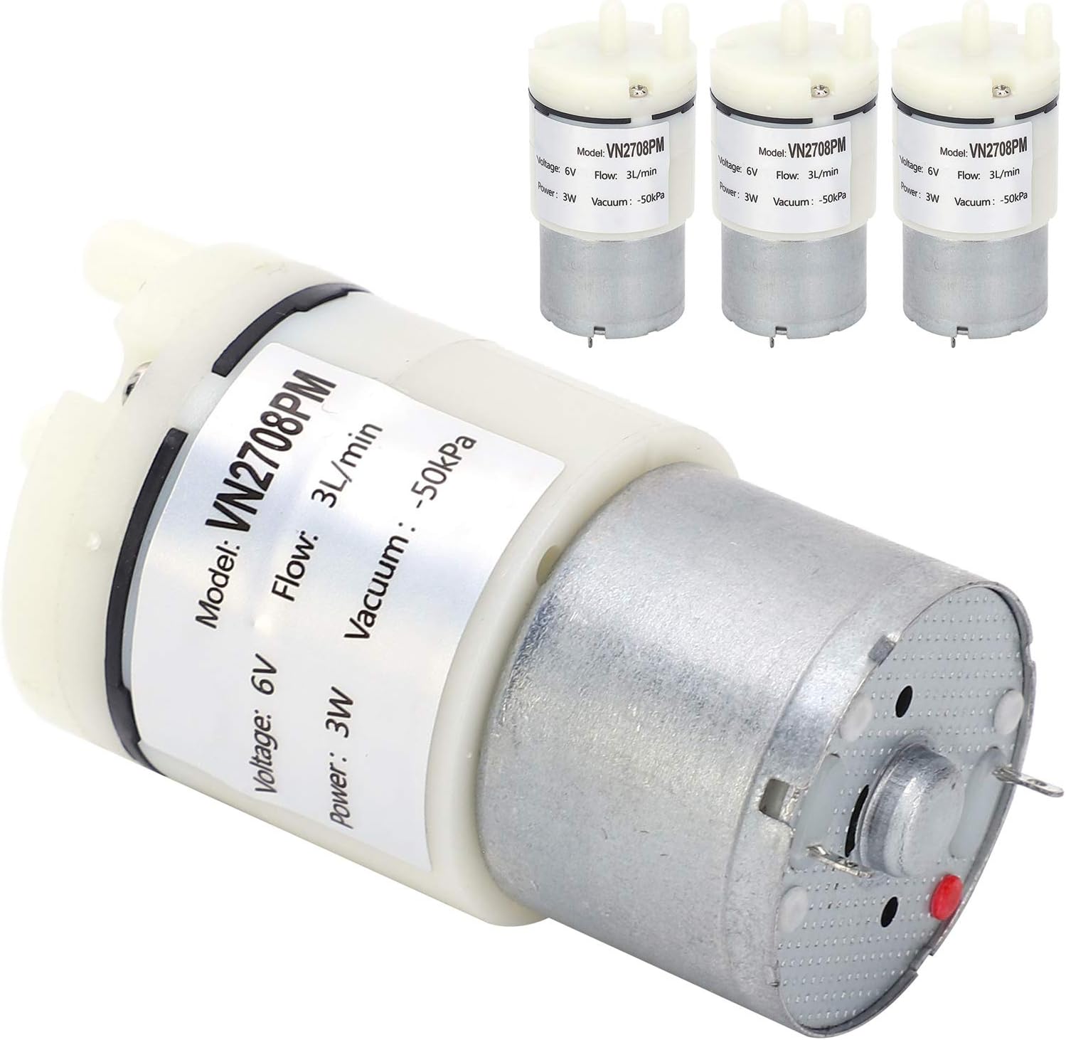 – Micro Vacuum Pump, Mini Electric Vacuum Pump, 3Pcs DC 6V Micro Diaphragm Mini Water Air Motor for Fish Tank(VN2708PM)