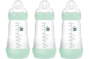 Easy Start Anti-Colic Bottles for Breastfed Babies 9oz, 3-pack Blue