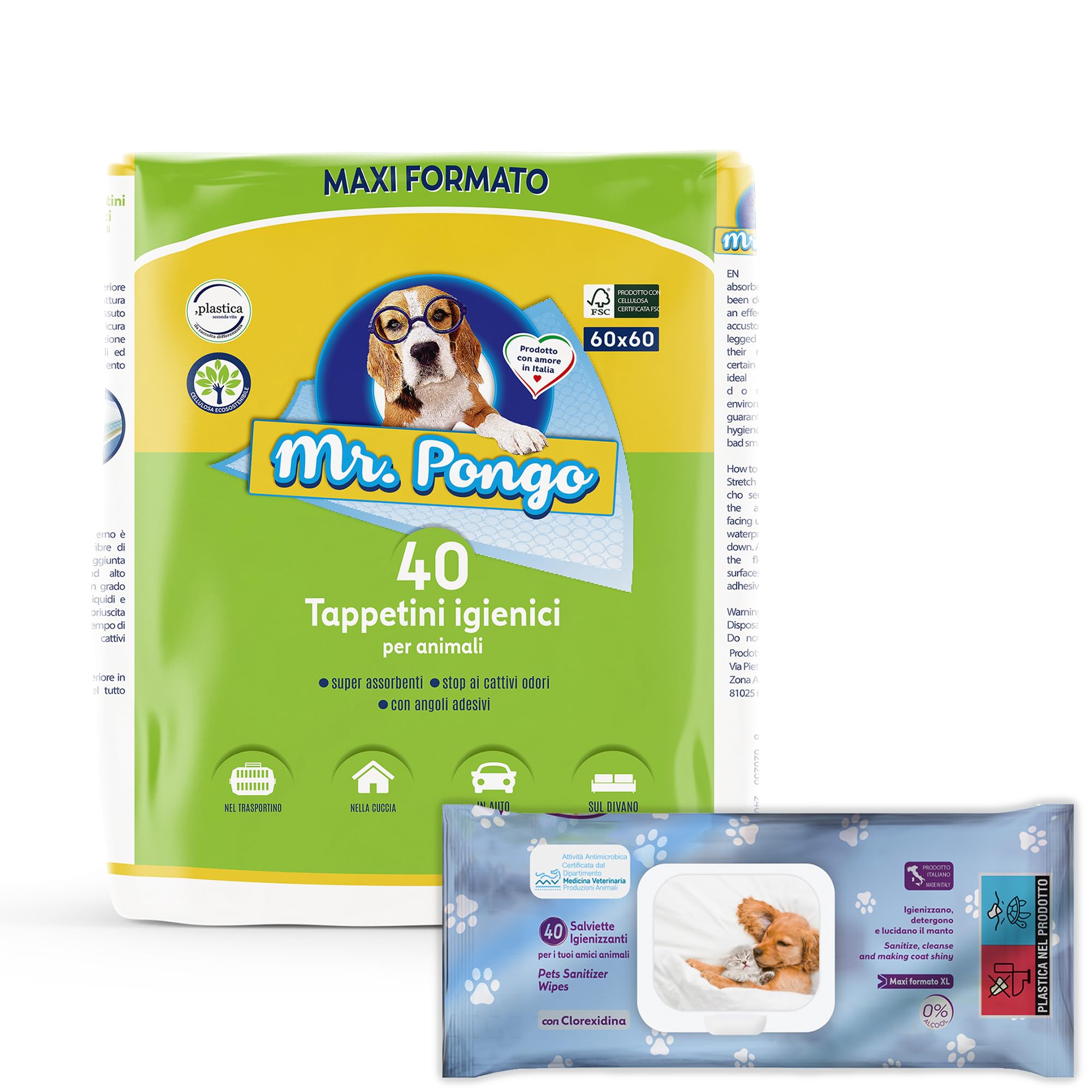 cubex professional® Alfombrillas absorbentes para mascotas con adhesivo y antiolores, para perros y gatos (80 unidades, 60 x 60 cm)
