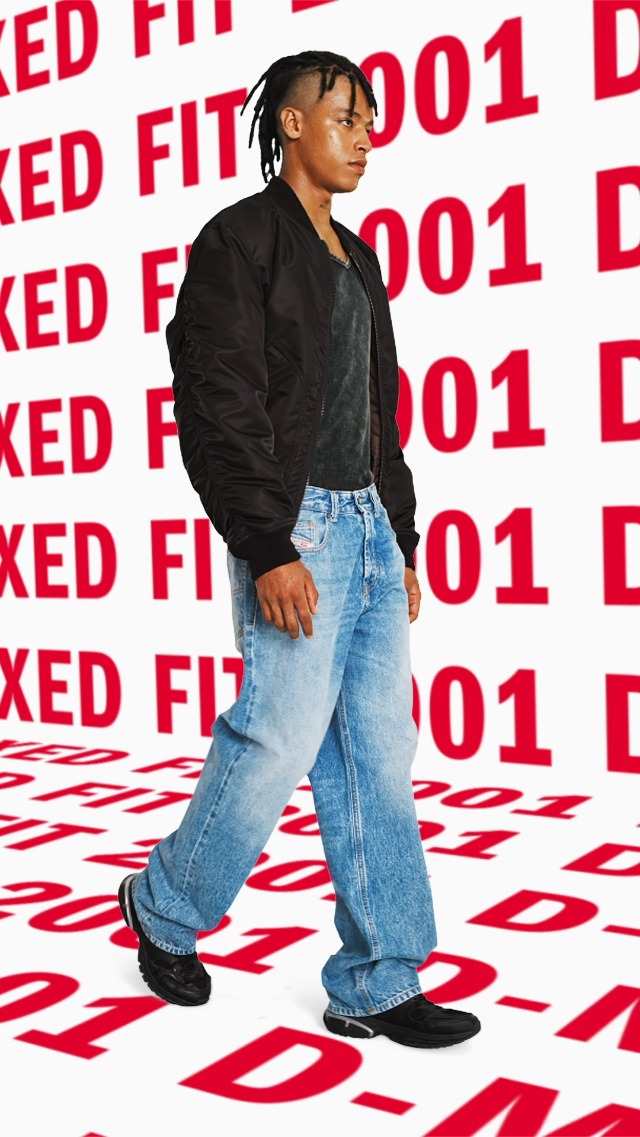 【DIESEL】Relaxed Jeans 2001 D-Macro Diesel 2001 D-Macro Relaxed Denim at Amazon Men's Clothing store