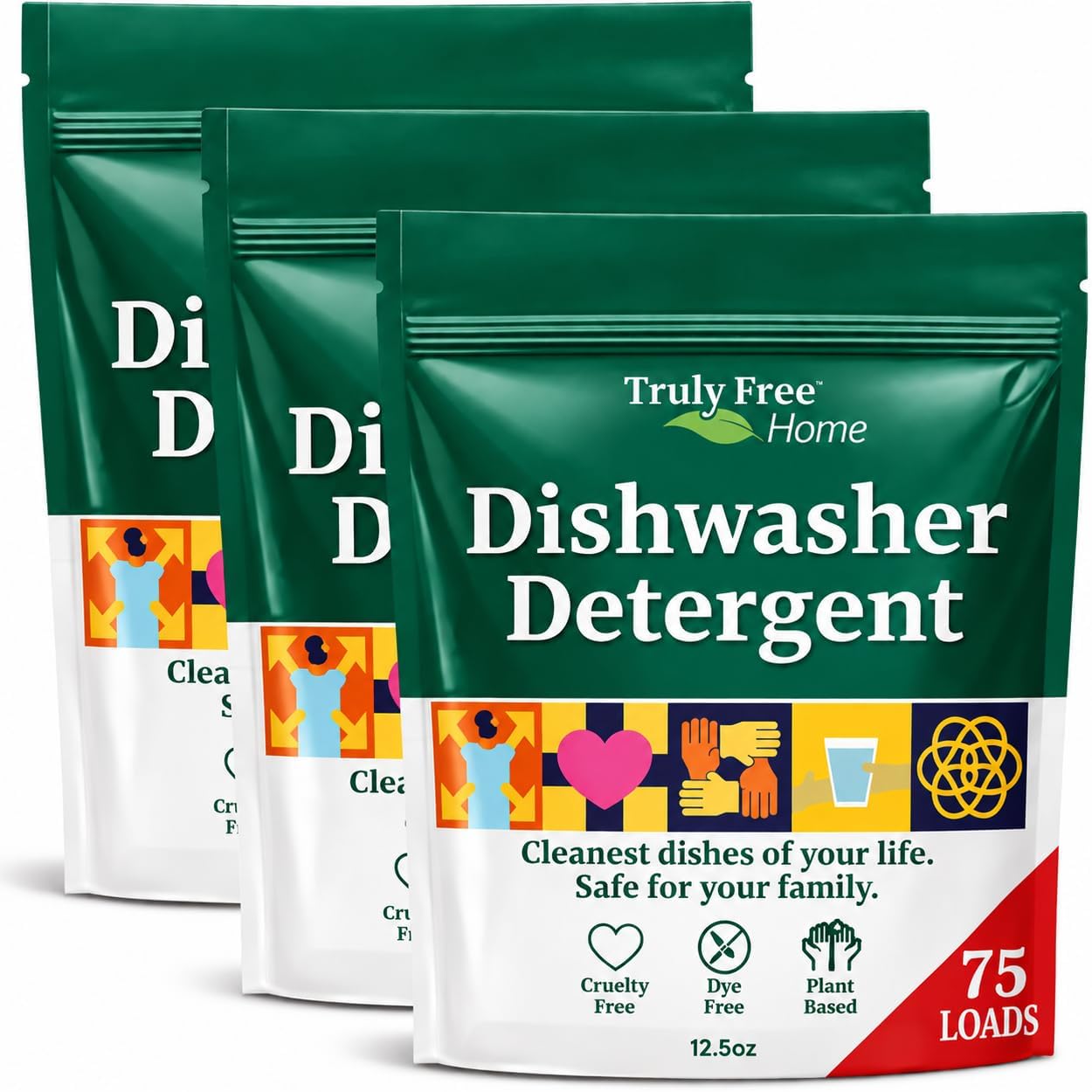 - Dishwasher Detergent Powder - 12.5oz - Pack of 3