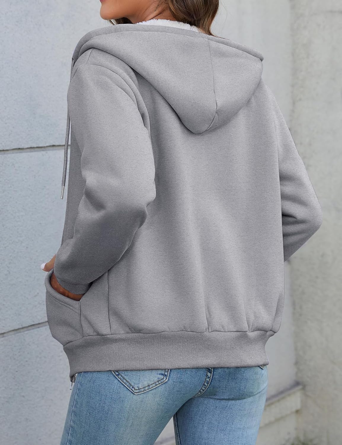 PEHMEA Women's Winter Warm Fleece Jacket Full Zip Sherpa Lined Hoodie Heavyweight Casual Sweatshirt Coat for Women - Image 2