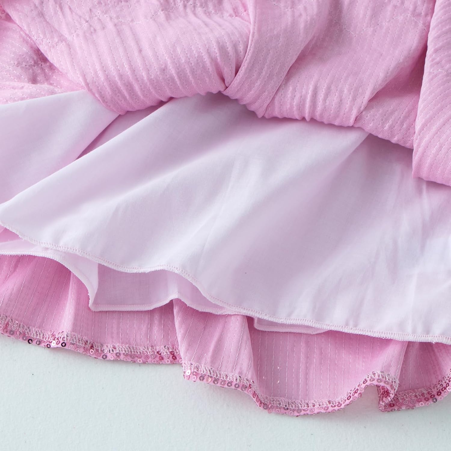 Tutu.kk Girls Sequin Dress Kids Sleeveless A-line Sparkly Birthday Holiday Party Dresses with Bow Tie - Image 2