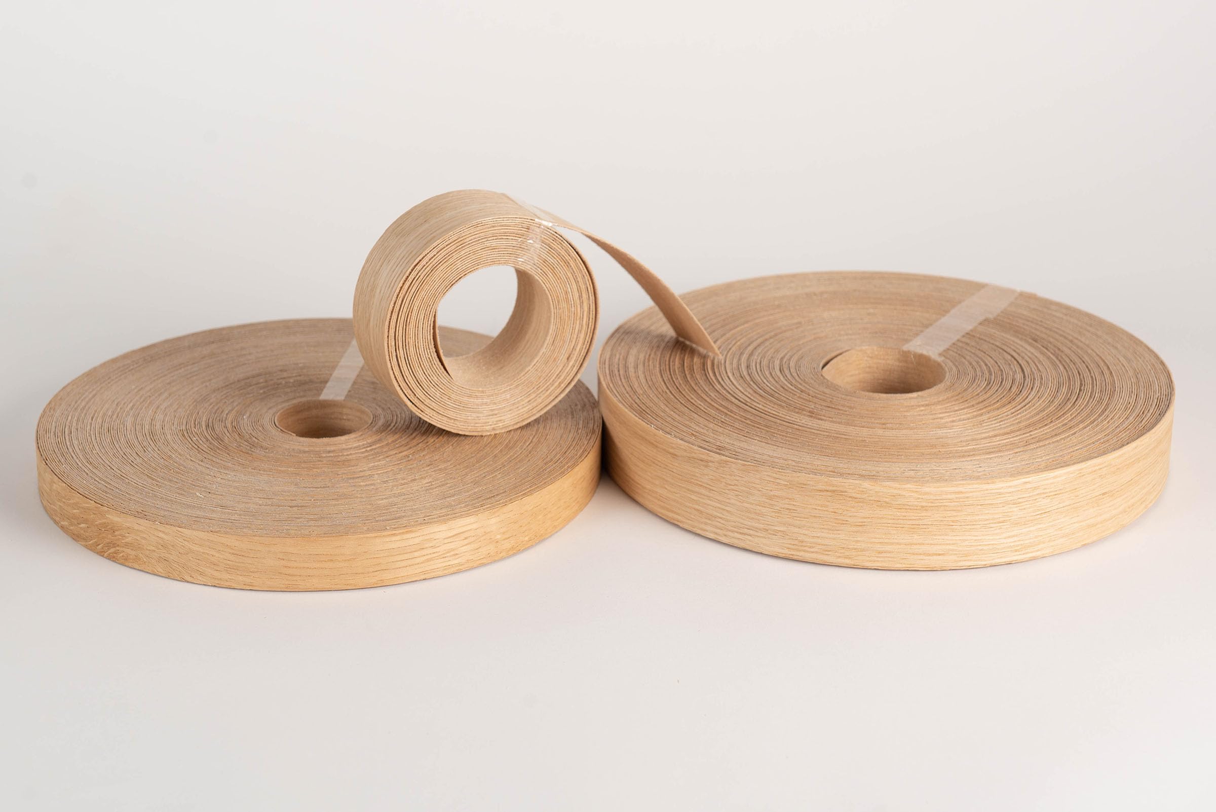 Canto Preencolado - Aplicación con plancha - Elaborado en Madera Natural - Diseño de Roble - 22mm x 20m - Para Tableros y Muebles - Fácil Aplicación - Fabricado en España