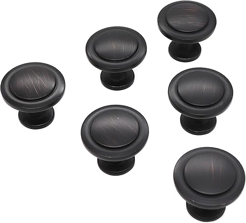 binifiMux Paquete de 6 tiradores de cajón vintage de 1-14 pulgadas, pomos de gabinete de un solo agujero