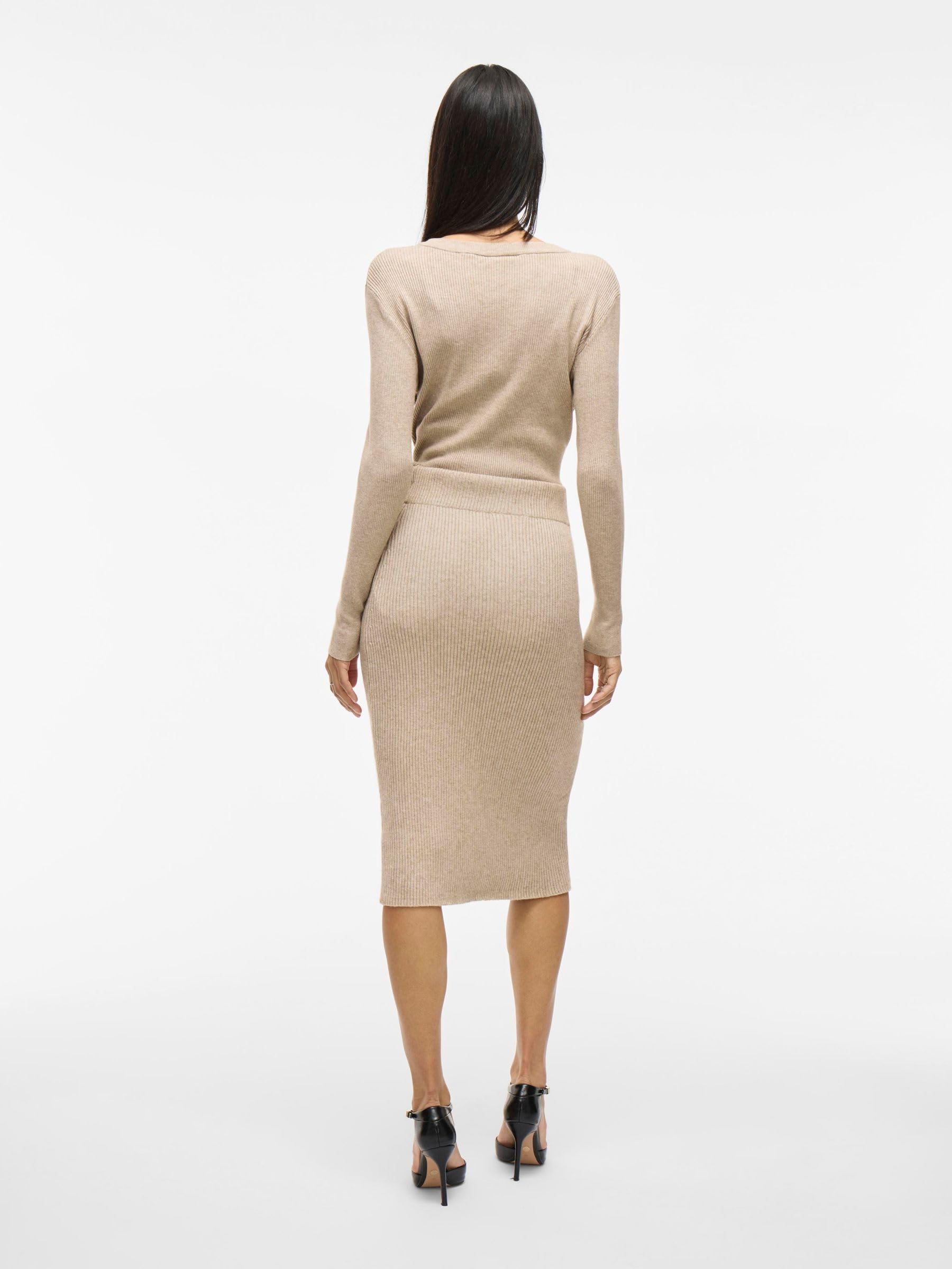 Vila Damen Viril Pencil Hw Knit Skirt - Noos Rock (1er Pack)