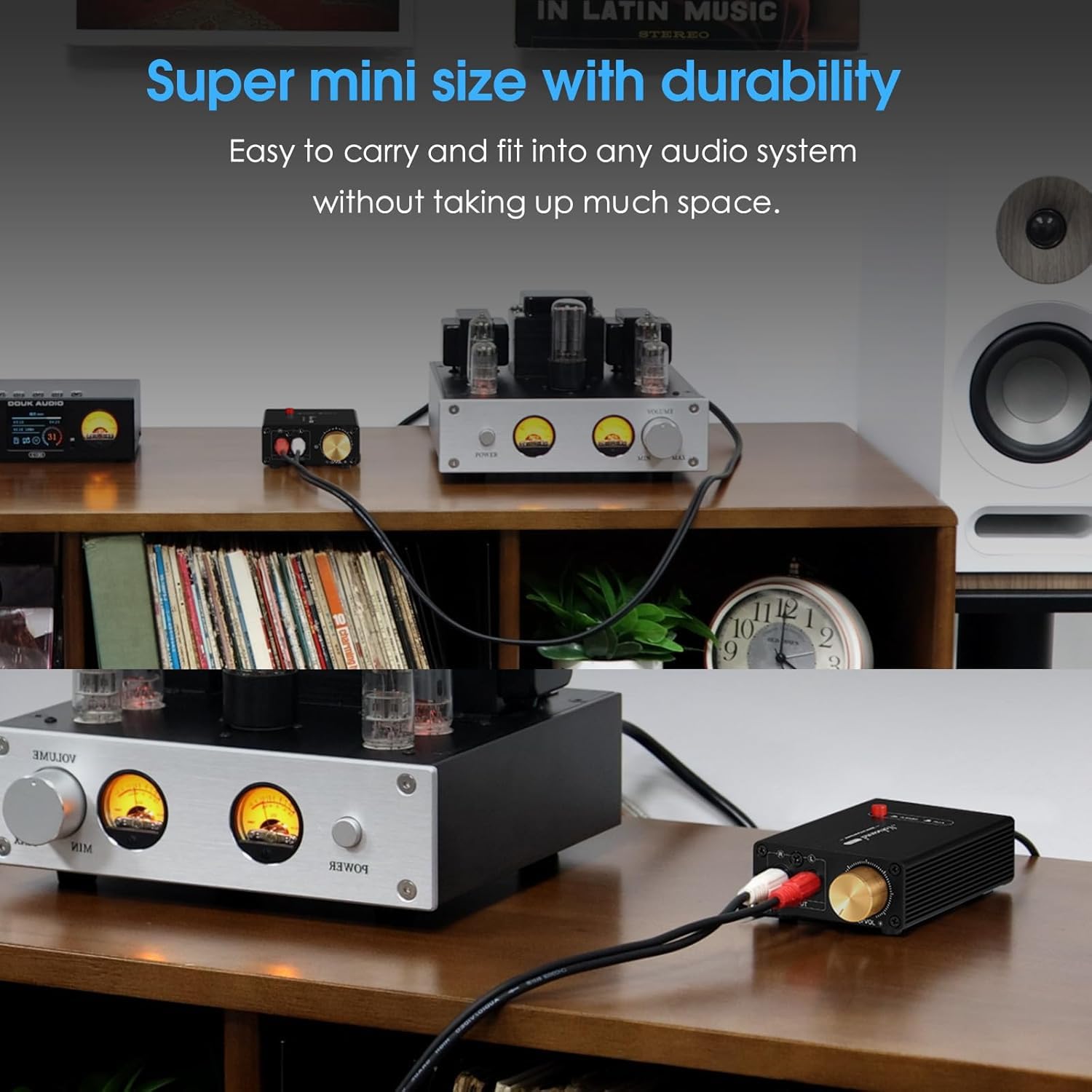 Nobsound Mini Stereo Line Level Booster wzmacniacz audio 20 dB wzmocnienie + regulator głośności (L1MINI)