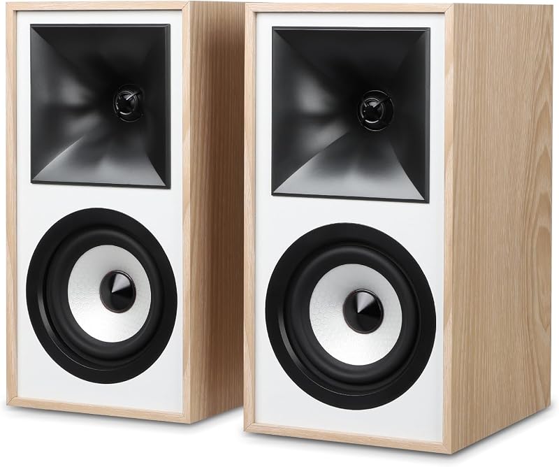 parlantes de monitor de estudio AIYIMA S4000 2.0, parlantes autoamplificados de 4 pulgadas y 80 W | Bluetooth, entradas XLR/TRS/RCA de 6,5 mm, parlante de estantería con control de graves agudos y salida secundaria para Home Studio y música