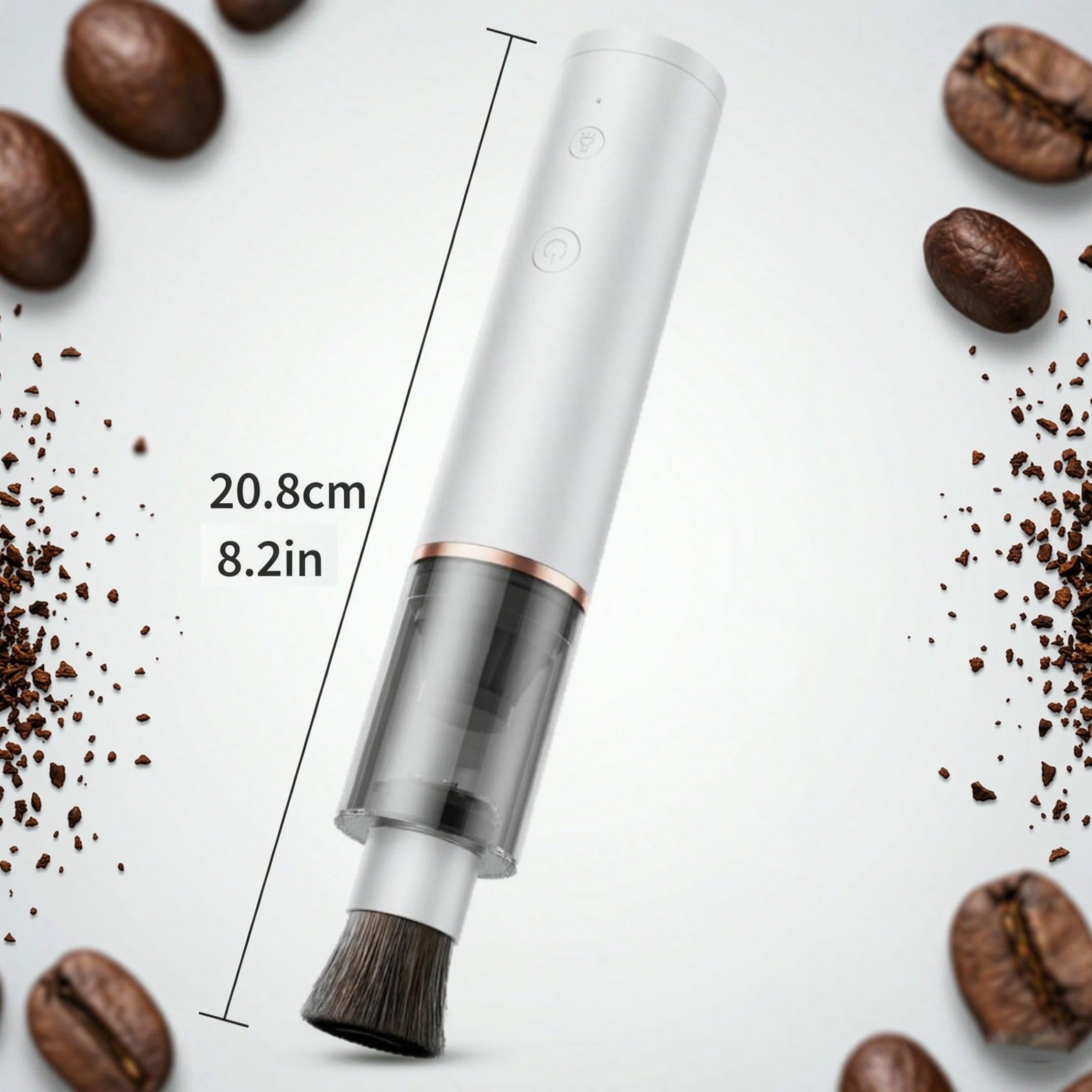 Aspirapolvere portatile compatto per caffè bianco da appoggio